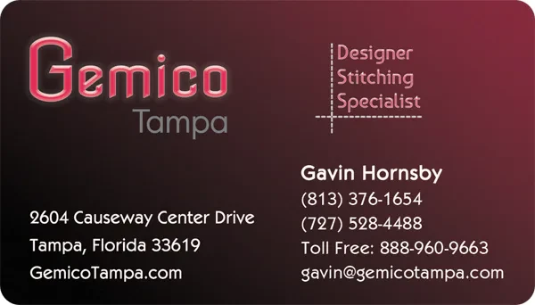 Gemico Tampa Business Card
