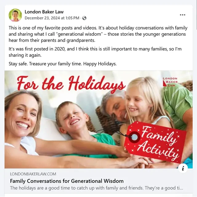Law Firm Holiday Social Media Post